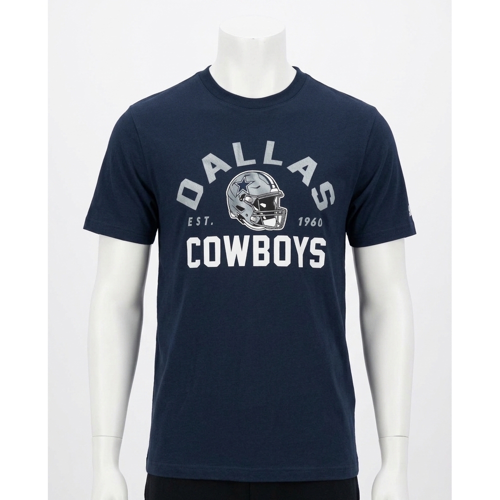NEW STARTER dallas cowboys hands off short sleeve tee in navy